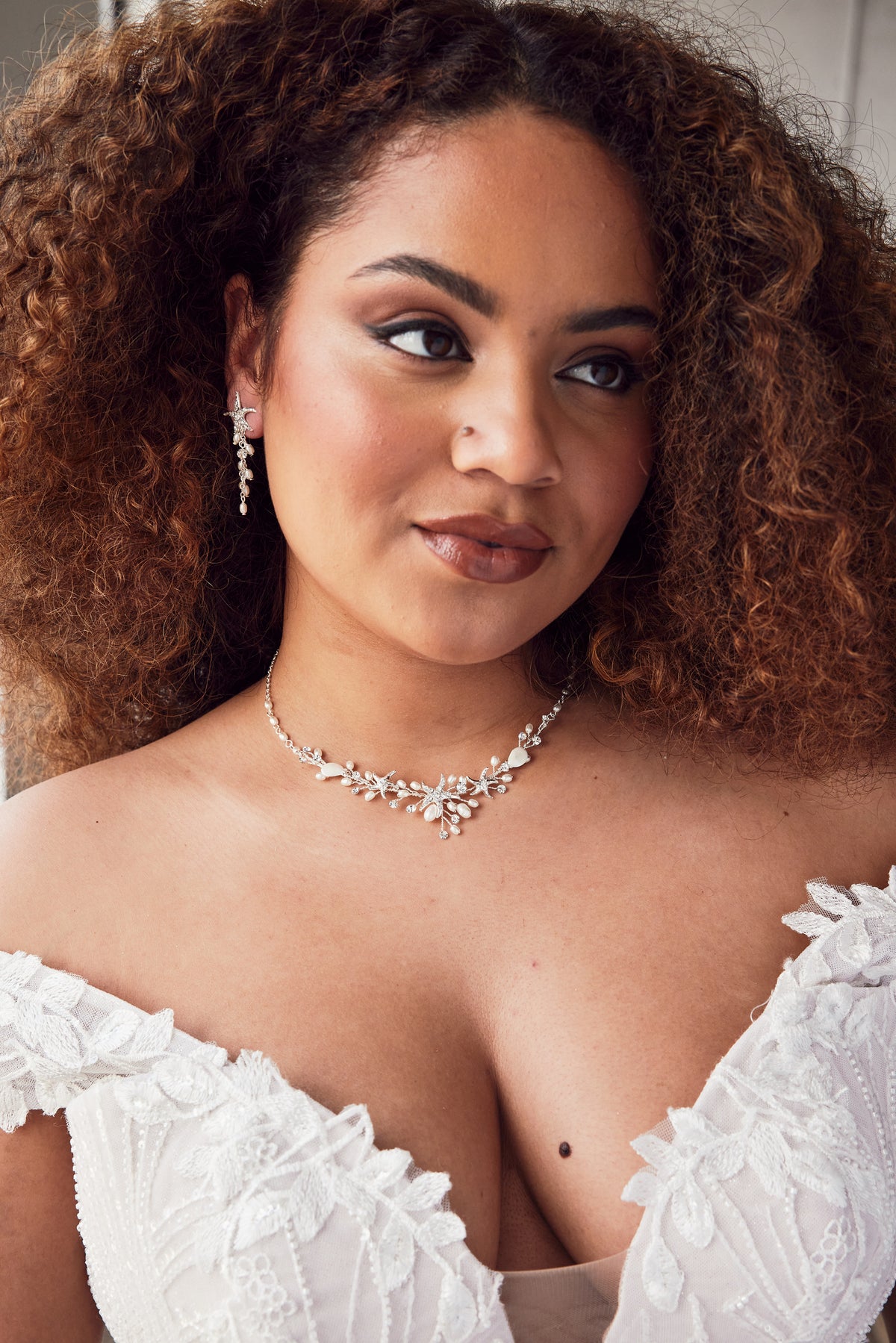 Starfish and Pearl Bridal Necklace Set - Cassandra Lynne