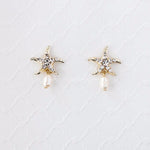Beach Wedding Day Earrings of Crystal Starfish - Earrings - Cassandra Lynne