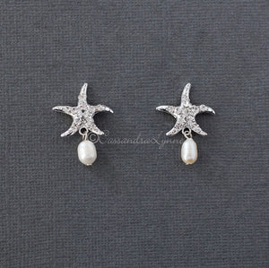 Beach Wedding Day Earrings of Starfish