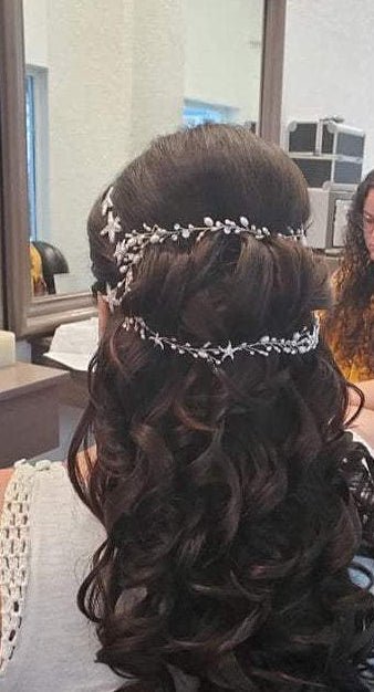 Beach Wedding Hair Vine with Pearls and Starfish - Cassandra Lynne