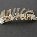 Beach Wedding Headpiece of Starfish and Shell Flowers - Hair Comb - Cassandra Lynne