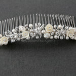 Beach Wedding Headpiece of Starfish and Shell Flowers - Hair Comb - Cassandra Lynne