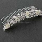 Beach Wedding Headpiece of Starfish and Shell Flowers - Hair Comb - Cassandra Lynne