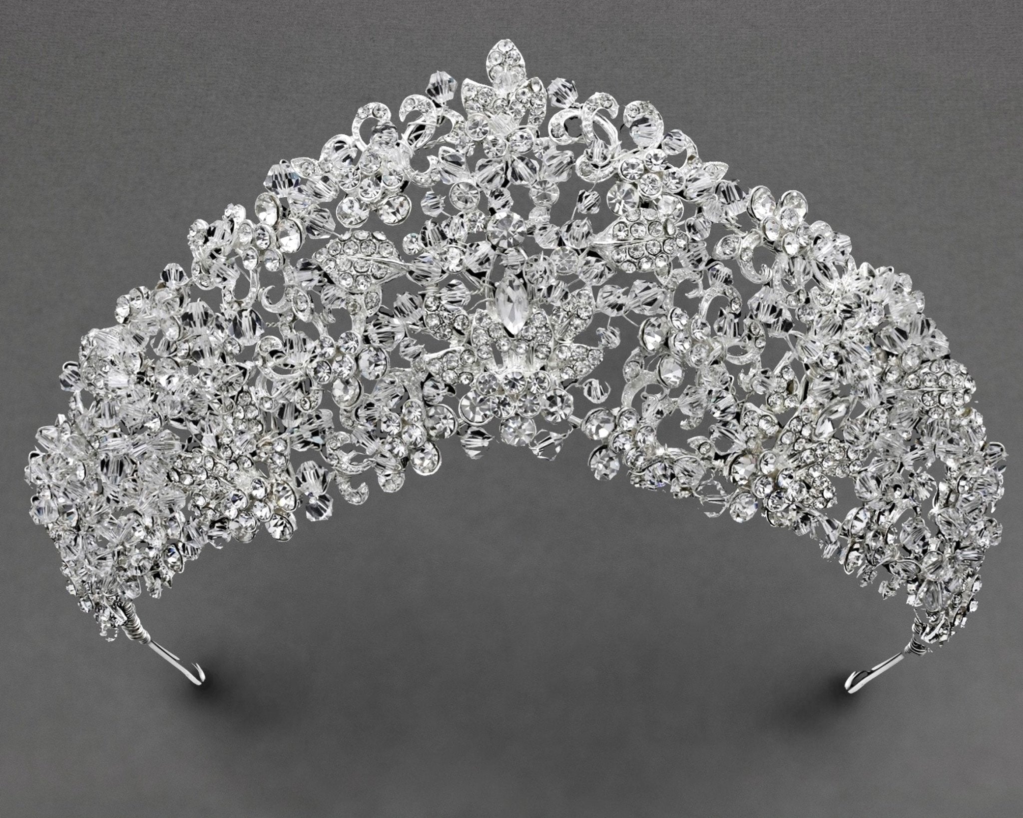 Beautiful Crystal Beaded Crown - Tiara - Cassandra Lynne