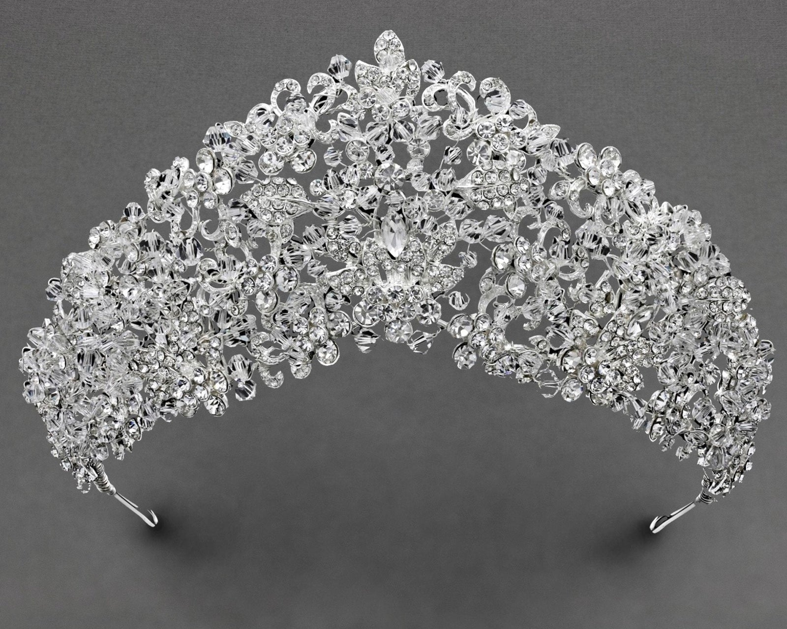Beautiful Crystal Beaded Crown - Tiara - Cassandra Lynne
