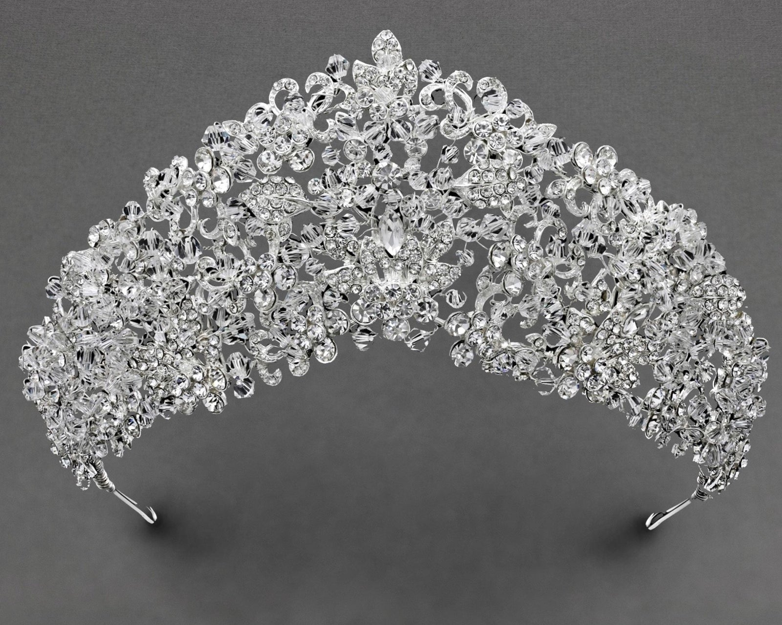 Beautiful Crystal Beaded Crown - Cassandra Lynne