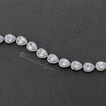 Bridal Bracelet of Teardrop Pave Set CZ - Bracelet - Cassandra Lynne