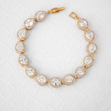 Bridal Bracelet of Teardrop Pave Set CZ - Bracelet - Cassandra Lynne