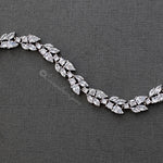 Bridal Bracelet with Marquise Leaf CZ - Bracelet - Cassandra Lynne