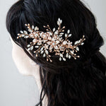 Bridal Hair Clip with Marquise and Pearl Sprays - Hair Clips - Cassandra Lynne