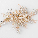 Bridal Hair Clip with Marquise and Pearl Sprays - Hair Clips - Cassandra Lynne