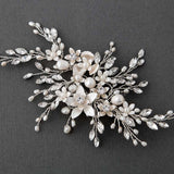 Bridal Hair Clip with Marquise and Pearl Sprays - Hair Clips - Cassandra Lynne