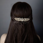 Bridal Hair Comb with Oval Jewel Center - Hair Comb - Cassandra Lynne