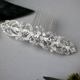 Bridal Hair Comb with Oval Jewel Center - Hair Comb - Cassandra Lynne