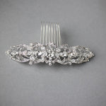 Bridal Hair Comb with Oval Jewel Center - Hair Comb - Cassandra Lynne