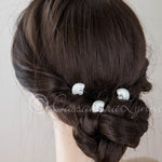 Bridal Hair Pin of Crystal Shell - Hair Pins - Cassandra Lynne