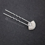 Bridal Hair Pin of Crystal Shell - Hair Pins - Cassandra Lynne