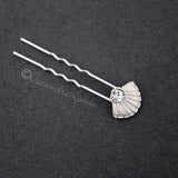 Bridal Hair Pin of Crystal Shell - Hair Pins - Cassandra Lynne