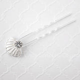 Bridal Hair Pin of Crystal Shell - Hair Pins - Cassandra Lynne