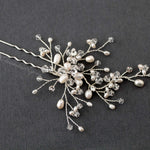 Bridal Hair Pin of Freshwater Pearls and Crystal Beads - Hair Pins - Cassandra Lynne