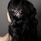 Bridal Hair Pin of Freshwater Pearls and Crystal Beads - Hair Pins - Cassandra Lynne