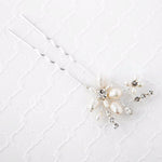 Bridal Hair Pin with an Ivory Pearl Flower - Hair Pins - Cassandra Lynne