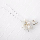 Bridal Hair Pin with an Ivory Pearl Flower - Hair Pins - Cassandra Lynne