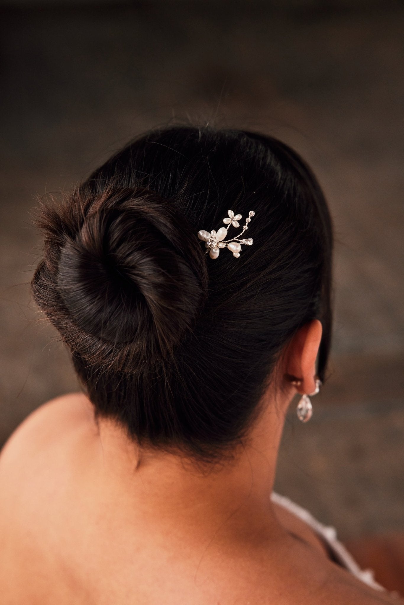 Bridal Hair Pin with an Ivory Pearl Flower - Hair Pins - Cassandra Lynne