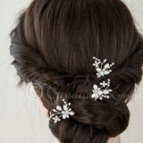 Bridal Hair Pin with an Ivory Pearl Flower - Hair Pins - Cassandra Lynne
