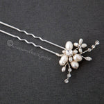 Bridal Hair Pin with an Ivory Pearl Flower - Hair Pins - Cassandra Lynne