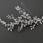 Bridal Hair Vine Clip with Leaf Rhinestones - Hair Clips - Cassandra Lynne