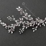Bridal Hair Vine Clip with Leaf Rhinestones - Hair Clips - Cassandra Lynne