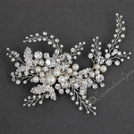 Bridal Headpiece Clip of Jewel Sprays and Pearls - Hair Clips - Cassandra Lynne