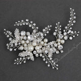 Bridal Headpiece Clip of Jewel Sprays and Pearls - Hair Clips - Cassandra Lynne
