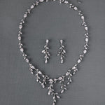 Bridal Necklace and Earrings of Marquise CZ Vines - Necklace Set - Cassandra Lynne