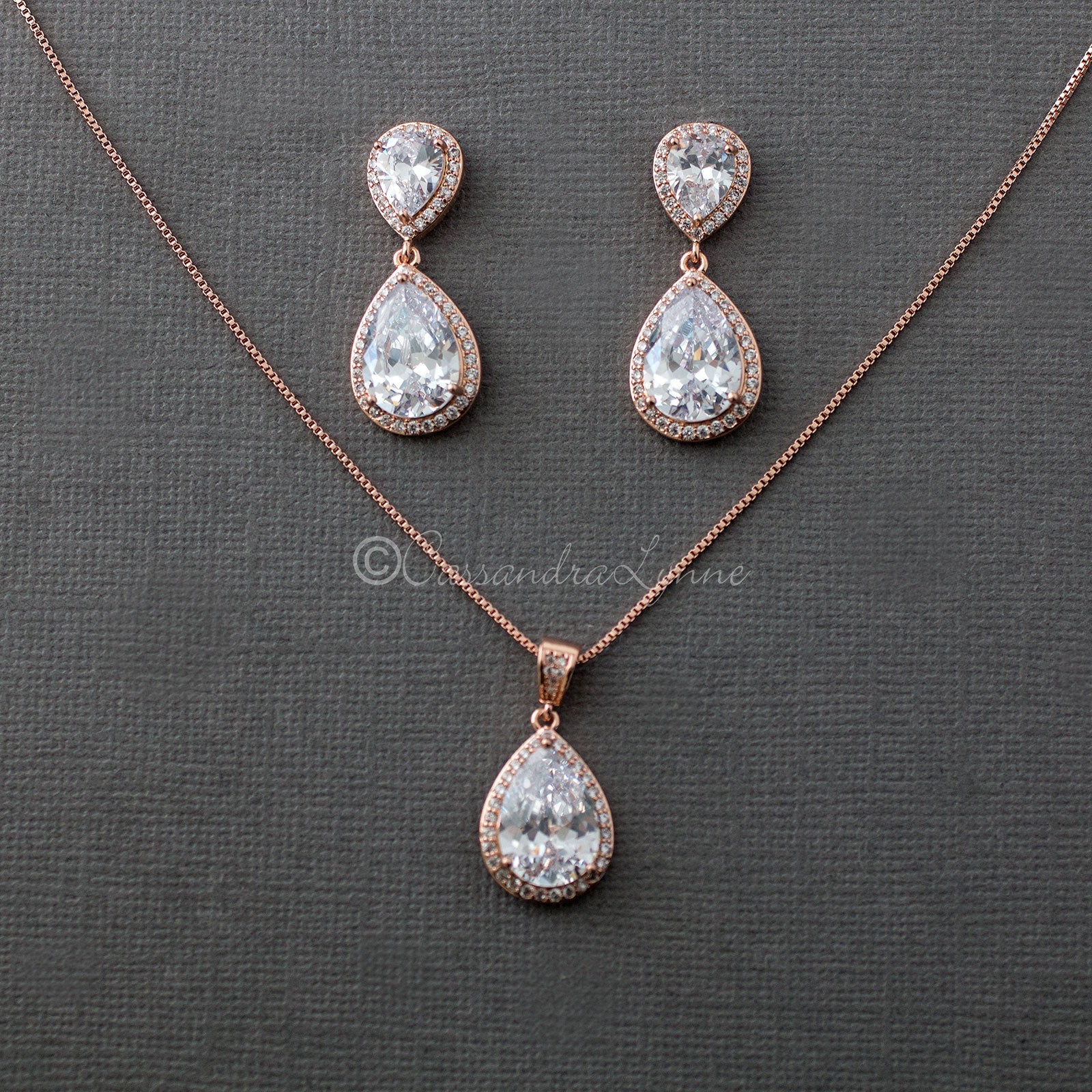 Large factory Rose Gold Bling Set