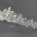 Bridal Tiara of Ivory Frosted Flowers and Jewels - Tiara - Cassandra Lynne
