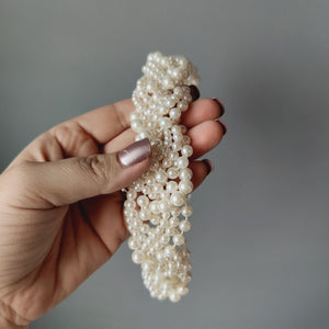 Twisted Ivory Pearls Wedding Headband