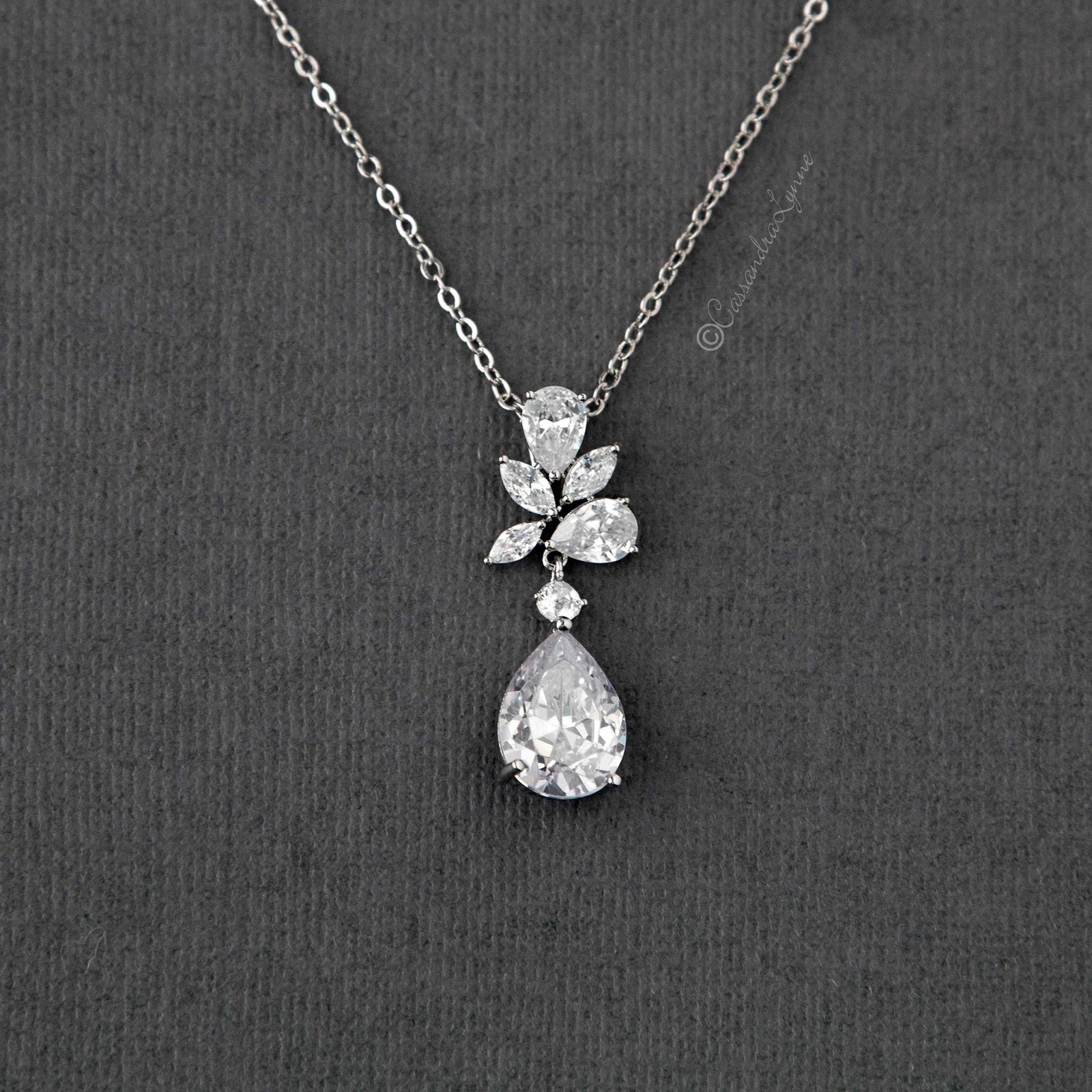 CZ Pendant Necklace - Cassandra Lynne