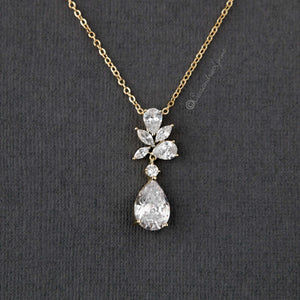 Cassidy CZ Pendant Necklace Gold