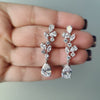 Cubic zirconia bridal earrings
