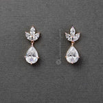 Classic Wedding Earrings with CZ Pear Drop - Earrings - Cassandra Lynne