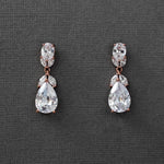 Clip - On Classic Wedding CZ Earrings Teardrop and Oval Jewels - Earrings - Cassandra Lynne