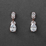 Clip - On Classic Wedding CZ Earrings Teardrop and Oval Jewels - Earrings - Cassandra Lynne