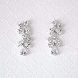 Clip - On CZ Wedding Earrings with Multi - Shape Jewels - Earrings - Cassandra Lynne