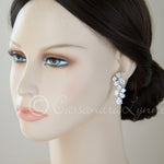 Clip - On CZ Wedding Earrings with Multi - Shape Jewels - Earrings - Cassandra Lynne