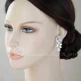 Clip - On CZ Wedding Earrings with Multi - Shape Jewels - Earrings - Cassandra Lynne
