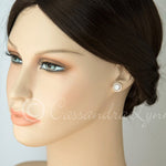 Clip - On Pave Round CZ Stud Earrings - Earrings - Cassandra Lynne