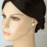 Clip - On Pave Round CZ Stud Earrings - Earrings - Cassandra Lynne