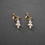 Clip - On Screw Back Earrings of Marquise Leaf Drop - Earrings - Cassandra Lynne